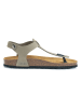 Mandel Leder-Zehensandalen in Grau