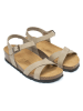 Mandel Leder-Sandalen in Taupe