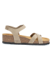 Mandel Leren sandalen taupe