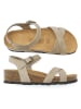 Mandel Leren sandalen taupe