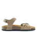 Mandel Leder-Sandalen in Taupe