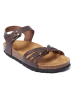 Mandel Leder-Sandalen in Braun