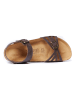 Mandel Leder-Sandalen in Braun