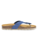 Mandel Leren teenslippers blauw