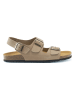Mandel Leren sandalen taupe