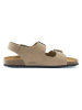 Mandel Leren sandalen taupe