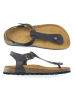 Mandel Leder-Zehensandalen in Braun