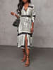 Milan Kiss Kleid in Creme/ Schwarz