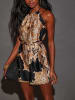Milan Kiss Jumpsuit zwart/camel