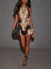 Milan Kiss Jumpsuit zwart/camel