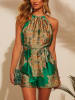 Milan Kiss Jumpsuit groen/beige