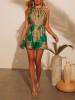 Milan Kiss Jumpsuit groen/beige