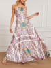 Milan Kiss Kleid in Creme/ Pink