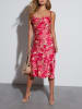 Milan Kiss Kleid in Rot/ Gelb