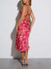 Milan Kiss Jurk rood/geel