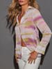Milan Kiss Bluse in Weiß/ Lila/ Grün