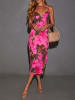 Milan Kiss Jurk roze/kaki