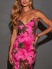 Milan Kiss Kleid in Pink/ Khaki