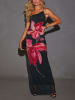Milan Kiss Kleid in Schwarz/ Pink