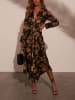 Milan Kiss Kleid in Schwarz/ Camel
