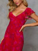Milan Kiss Jurk rood/roze