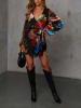 Milan Kiss Kleid in Schwarz/ Bunt