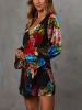 Milan Kiss Kleid in Schwarz/ Bunt