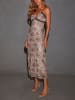Milan Kiss Kleid in Beige/ Braun