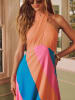 Milan Kiss Kleid in Orange/ Blau/ Pink
