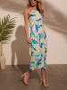 Milan Kiss Kleid in Blau/ Creme