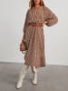 Milan Kiss Kleid in Braun/ Creme