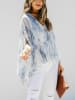 Milan Kiss Bluse in Weiß/ Blau