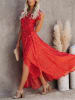 Milan Kiss Kleid in Rot/ Weiß