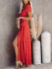 Milan Kiss Jurk rood/wit