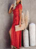 Milan Kiss Jurk rood/wit
