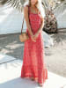 Milan Kiss Jurk rood/wit