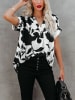 Milan Kiss Bluse in Weiß/ Schwarz