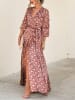 Milan Kiss Kleid in Bordeaux/ Rosa