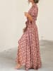 Milan Kiss Kleid in Bordeaux/ Rosa