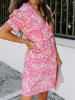 Milan Kiss Kleid in Pink/ Weiß
