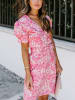 Milan Kiss Kleid in Pink/ Weiß