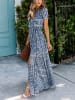 Milan Kiss Jurk donkerblauw/wit