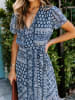 Milan Kiss Kleid in Dunkelblau/ Weiß