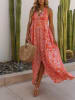 Milan Kiss Kleid in Orange/ Flieder