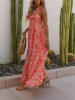 Milan Kiss Kleid in Orange/ Flieder