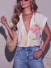 Milan Kiss Blouse wit/roze