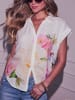 Milan Kiss Blouse wit/roze