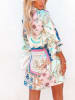 Milan Kiss Jurk wit/blauw/roze
