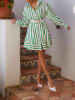 Milan Kiss Kleid in Weiß/ Grün