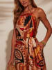Milan Kiss Jumpsuit in Camel/ Rot